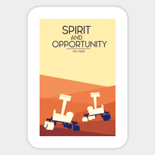 Spirit And Opportunity on Mars Sticker